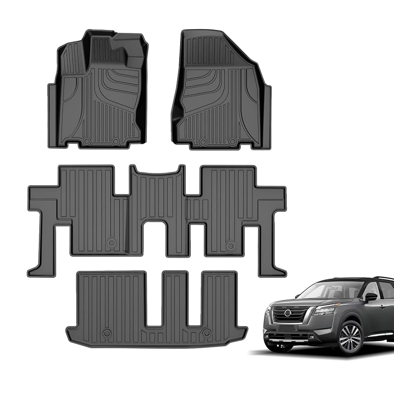 Forro de porta-malas em TPE preto para Nissan Pathfinder 2013–2020, Infiniti JX35 2013 e Infiniti QX60 2014–2020