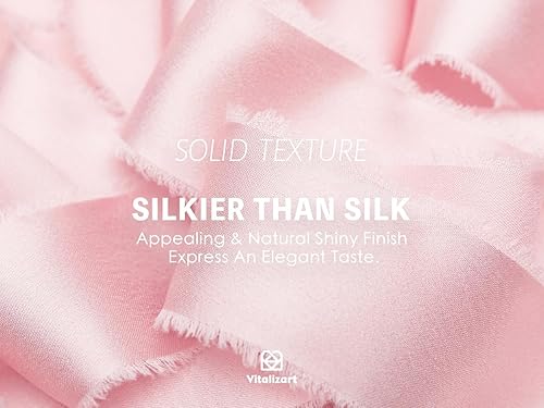 Miniatura 3 de Vitalizart Cinta de satén de seda rosa de 1 pulgada x 15 yardas, carrete de madera hecha a mano para envolver regalos, baby shower, boda, ramos de