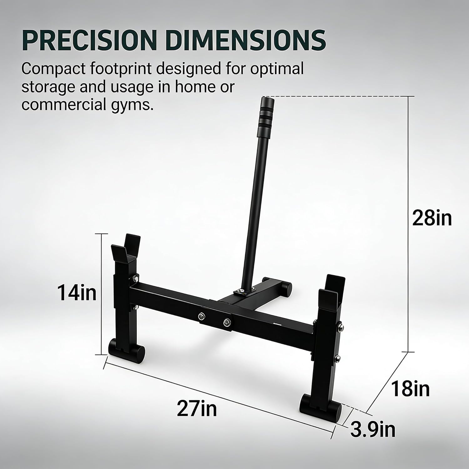 Deadlift Barbell Jack Stand, Heavy Duty Steel Deadlift Jack for Home Gym Deadlift Exercises Weight Training Equipment, 800 LB Capacity