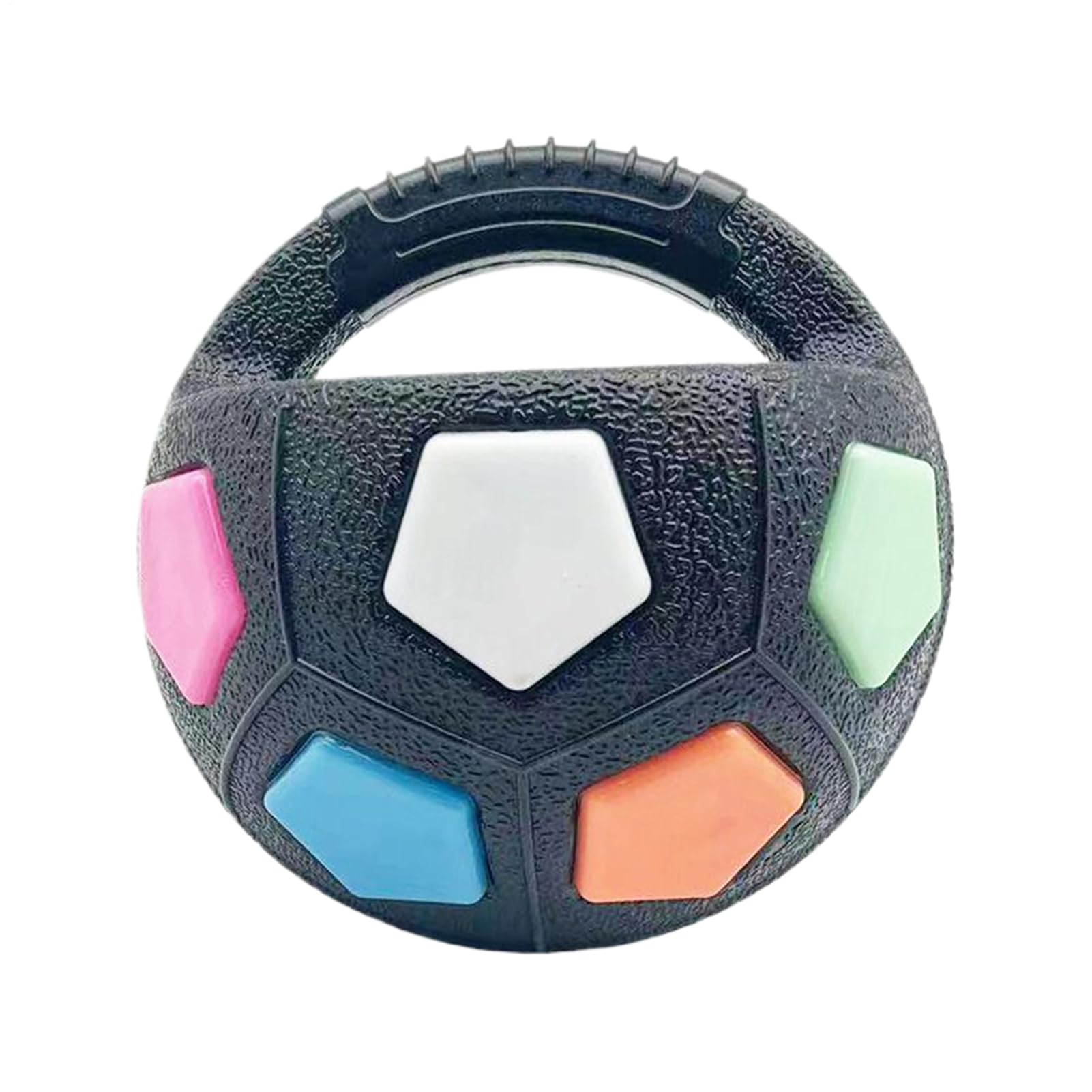 Interactive Tough Dog Ball Toy, Squeaky Chew Interactive Dog Toy, Colorful Pet Training Ball for Aggressive Chewers, Fetch and Play (18cm / 7.09 inch)