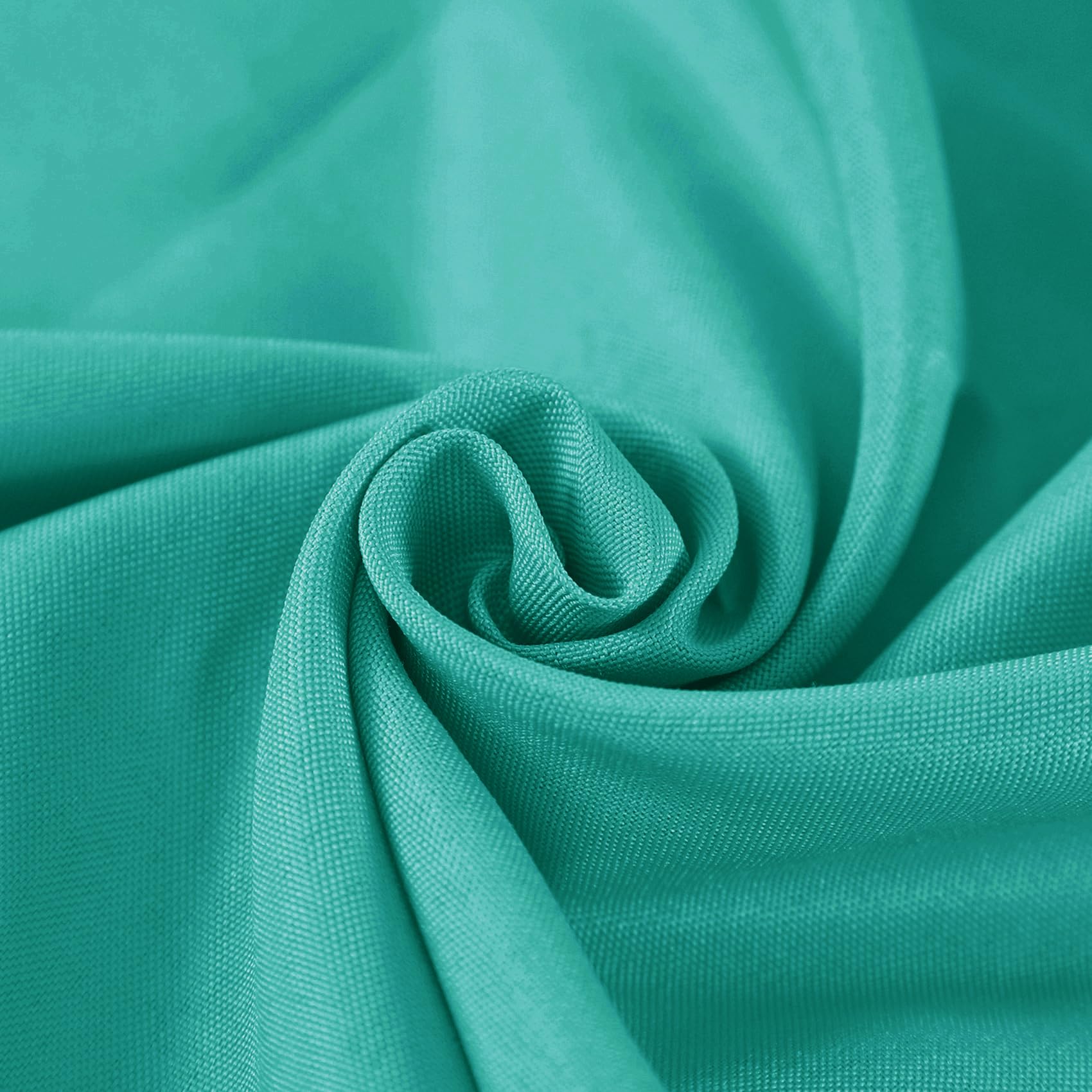 Fokitut Tischdecken für Küche, Esszimmer, Hochzeit, Party, Urlaub, Abendessen, 2 Stück, rund, schmutzabweisend, knitterfrei, aus Polyester, Tischdecken (332 cm, Türkis)