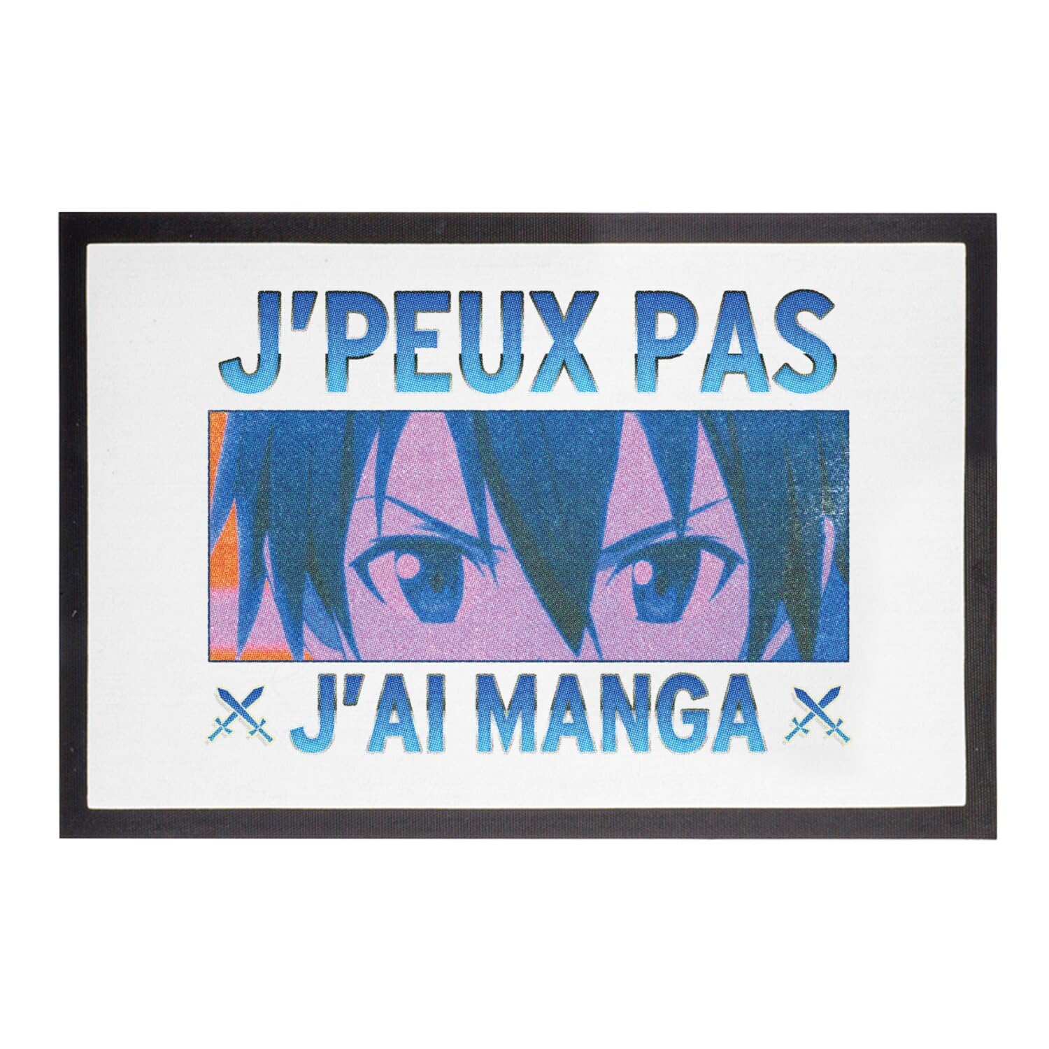 Paillasson Kirito Manga 60x40cm tapis entrée blanc déco otaku