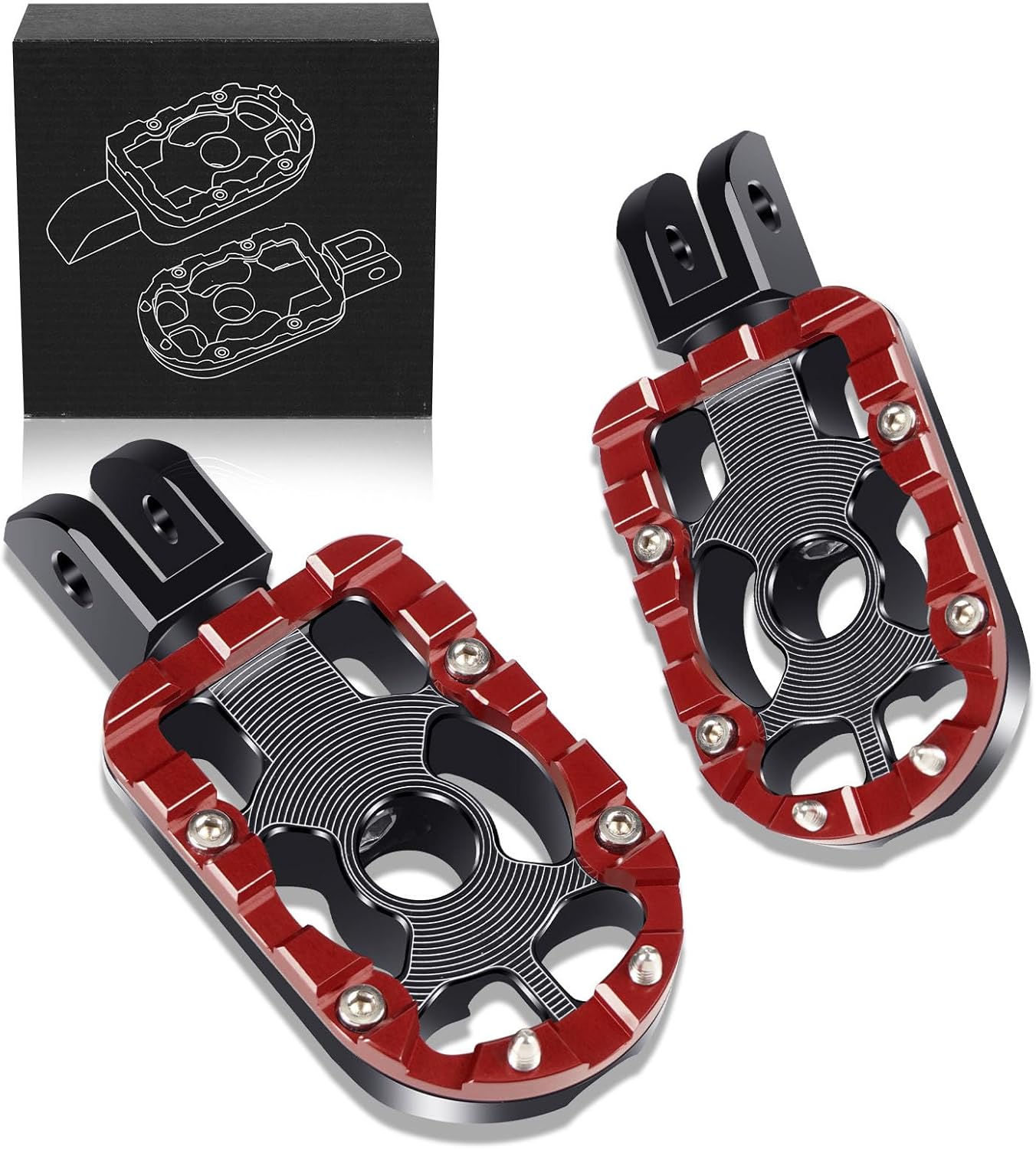 MX Style Front Rider Foot Pegs for Harley Softail, Street Bob, Low Rider, Fat Bob, Breakout, Sport Glide, Hydra-Glide Revival 2018-2025