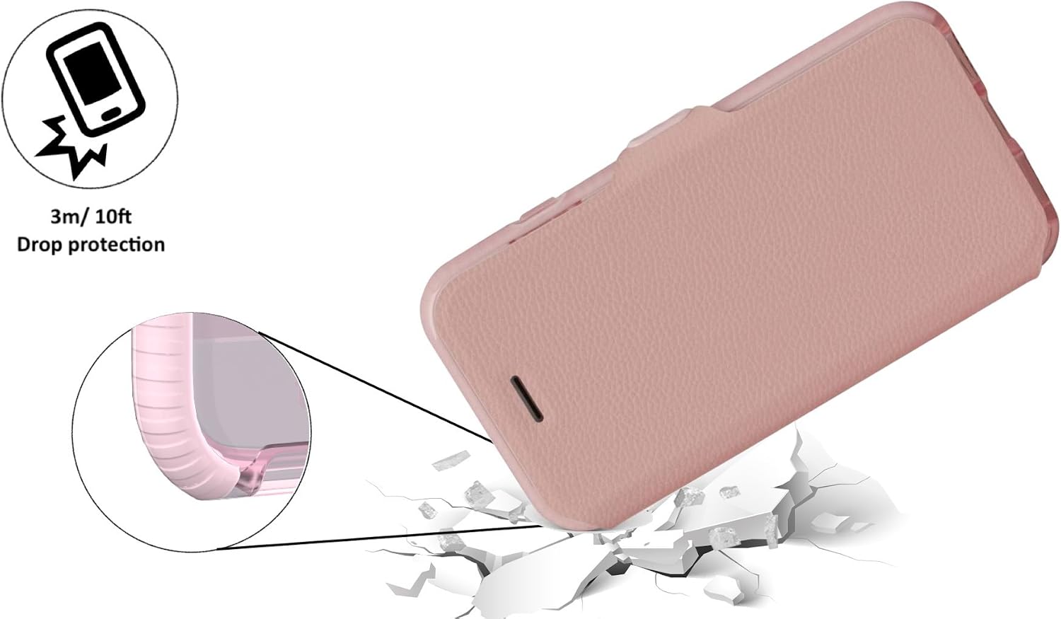 tech21 Evo Wallet Phone Case for Apple iPhone X/Xs - Pink