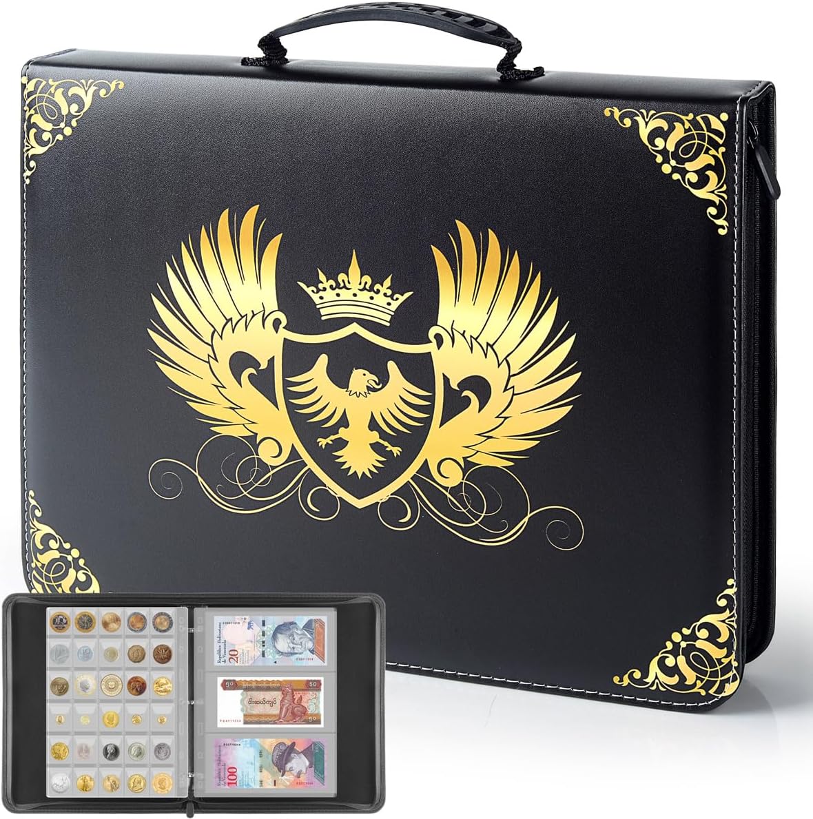 Silph PLC コインコレクション ブックホルダー コレクター用 コインアルバム バインダー 収納ボックス ケース お金 通貨