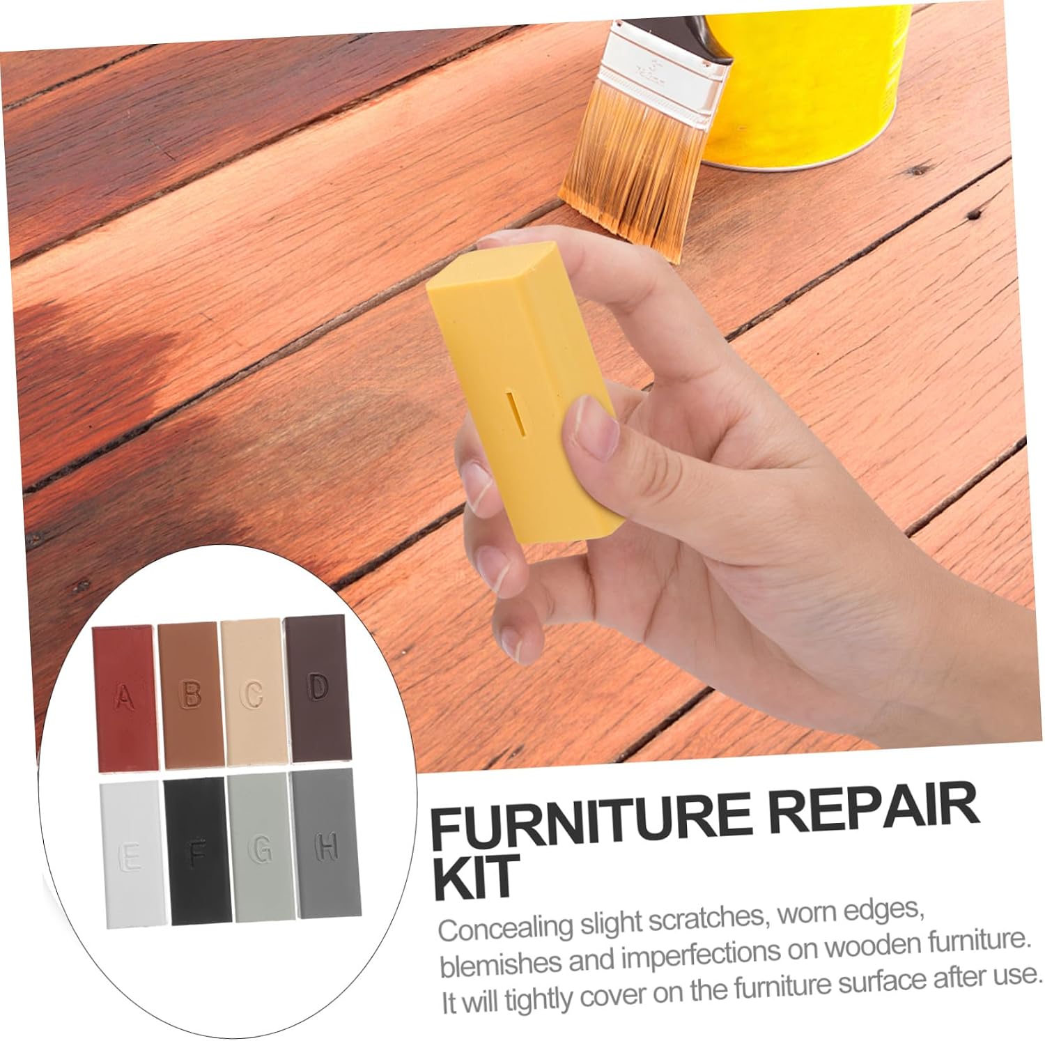 COLLBATH Floor Repair Kit Tile Wax Filler for Cracks Dents Laminate Floor Filler Porcelain Sink Repair Kit