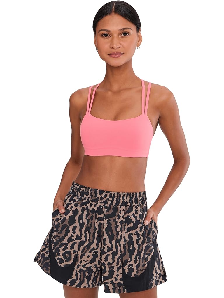 Pink Nike Dri-FIT Zenvy Strappy Light Support Padded Sports Bra