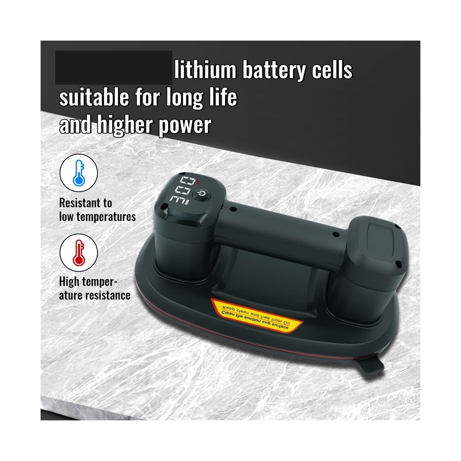 Ventosas, Ventosa De Adsorción Al Vacío 300 Kg. Succionadora Potencia Doble Motor P9. Forma Ovalada. Carga Por USB. Mueve Azulejos, Granito, Etc
