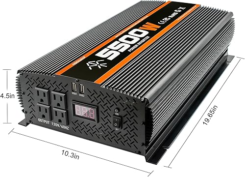 Miniatura 2 de Inversor de 5500 W de 12 V a 110 V120 V, inversor de corriente para camión, RV, inversor de energía solar, inversor de 5000 vatios, convertidor de