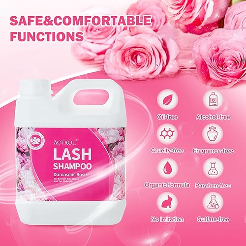 Miniatura 68 de Limpiador de extensiones de pestañas Aloe 1L Natural Lash Extension Shampoo Professional Eyelid Foaming Cleanser Parabenos & Sulfate Free