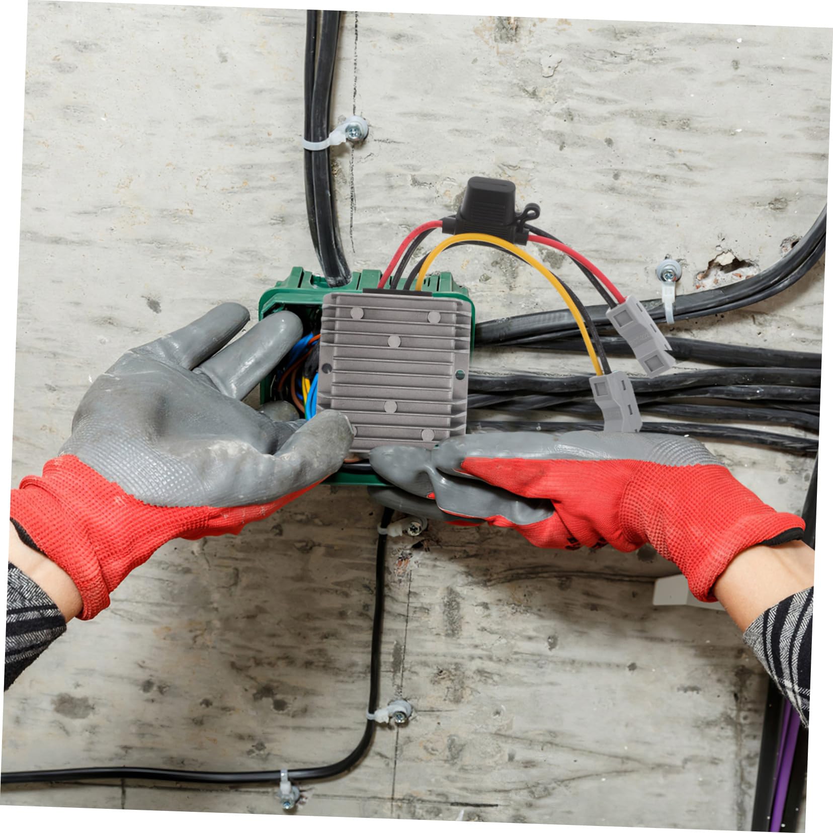 BESPORTBLE Trasformatore Step-down Dc-dc Regolatore Tensione Per Golf Auto Convertitore Con Fusibile e Terminali in Alluminio