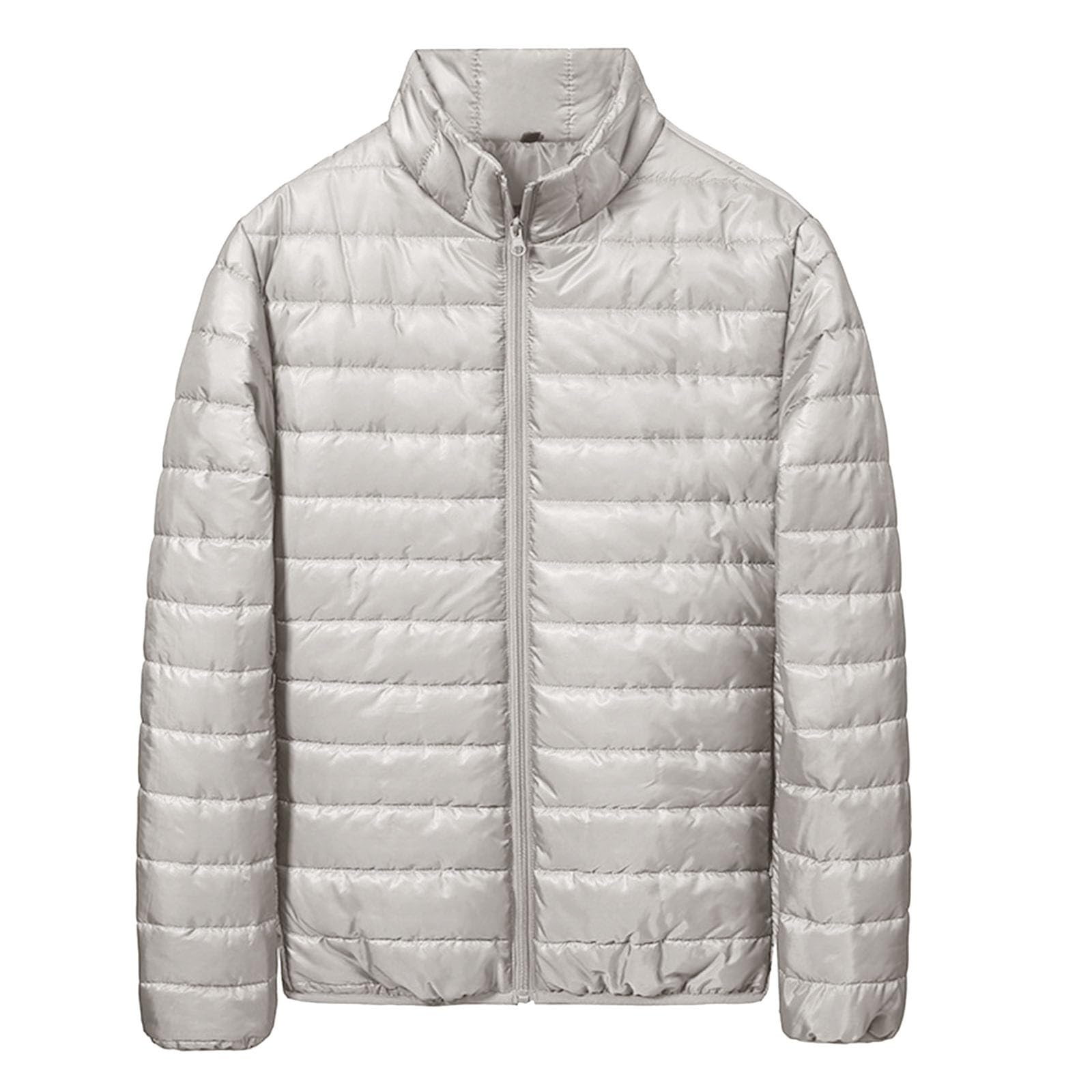 Winter Jackets for Men Warm Softshell Coat Zip Up Packable Puffer Jacket Warm Quilted Padded Jacket Hiking Ski