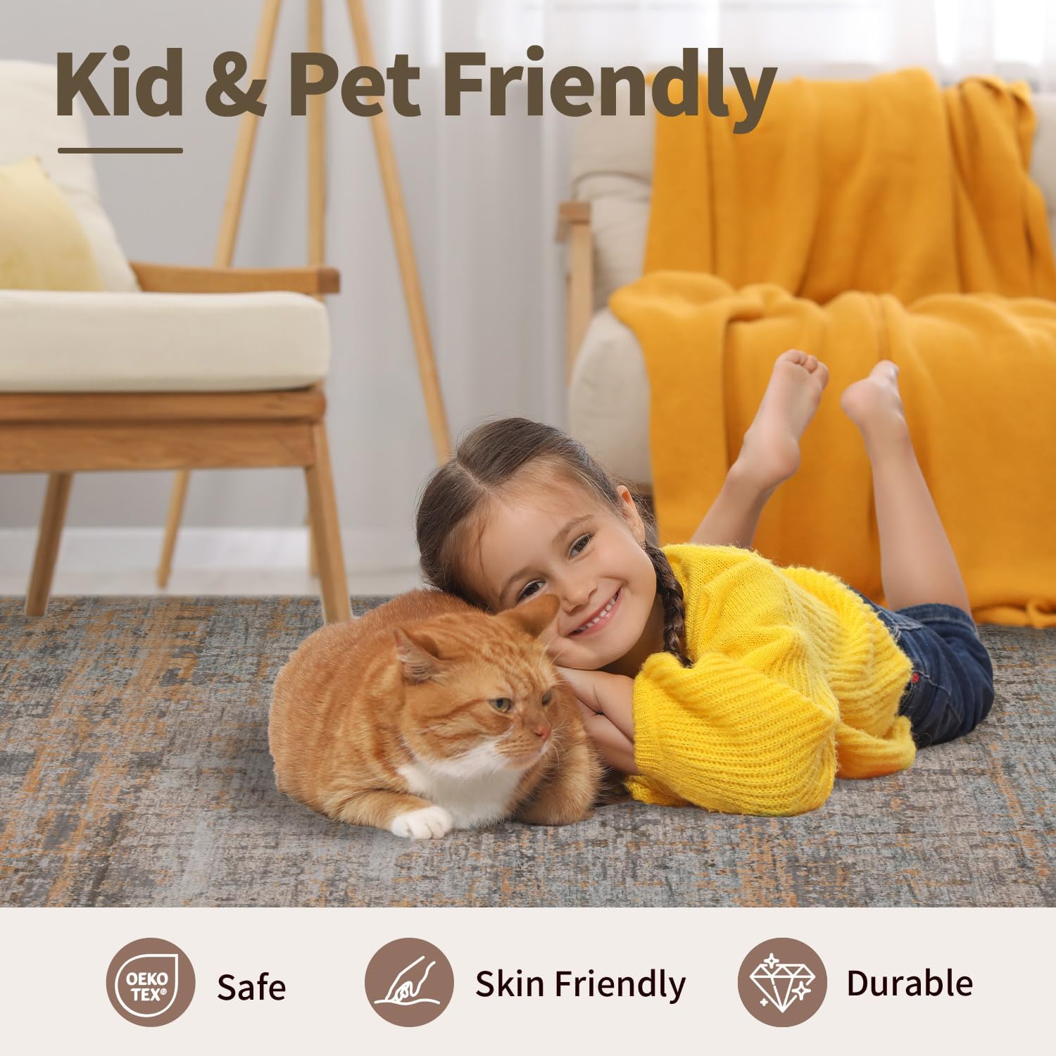 Rugxara 2x3 Entryway Rug,Door Mat Indoor Entrance, Washable Non Slip Kitchen Bathroom Rugs, Ultra-Thin Throw Small Rug for Front Door, Taupe