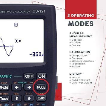 CATIGA Scientific Calculators with Graphic Functions, Graphing Calculators with Multiple Modes, Scientific Calculators for Students, High School or College Courses, Calculadora Cientifica, CS-121