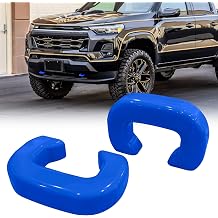 BESTZHEYU 2PCS Blue Front Tow Hooks Covers