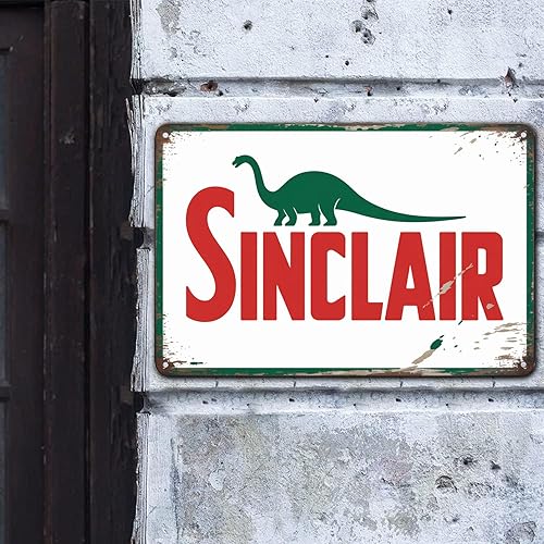 Miniatura 5 de Sinclair Dinosaur Gas Station tin sign Vintage Retro Oil Company Metal Sign Print Aesthetic for Garden Yard Bar Porch Home Bedroom Kitchen Wall