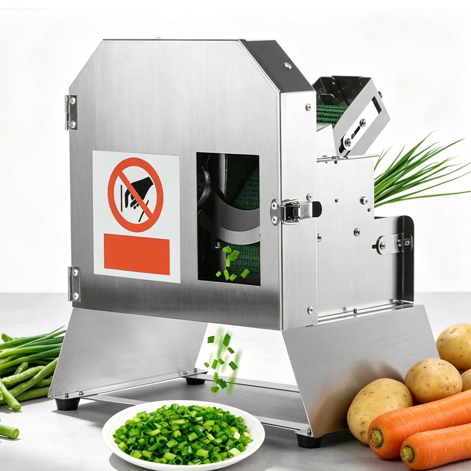 SHAHRYAR Cortador de Verduras Eléctrico Comercial Cinta Transportadora