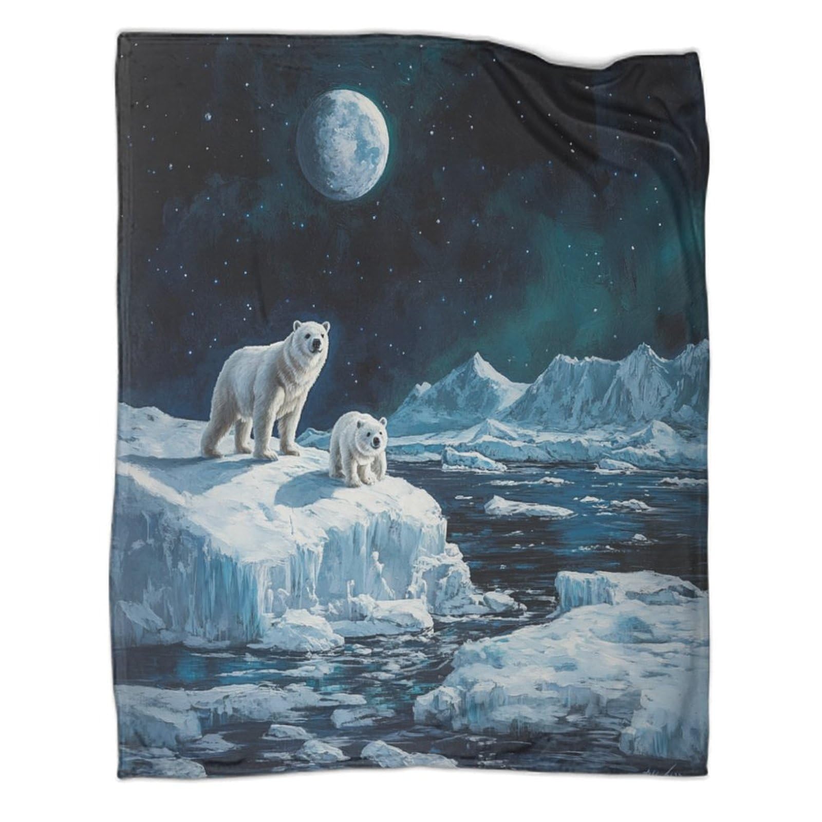 Couverture en flanelle ours polaire 180x200cm pour canapé