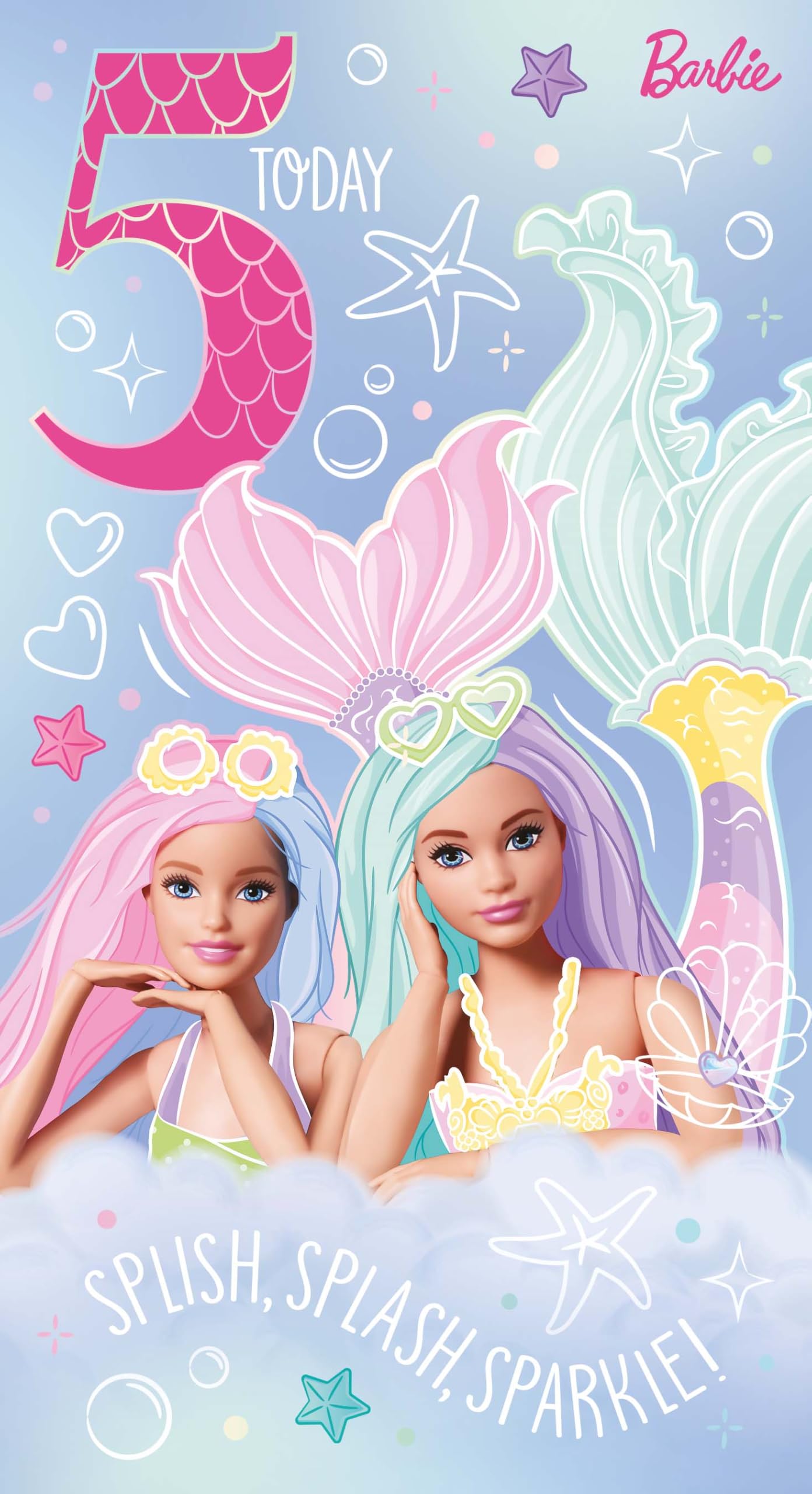 BARBIE BIRTHDAY CARD AGE 5