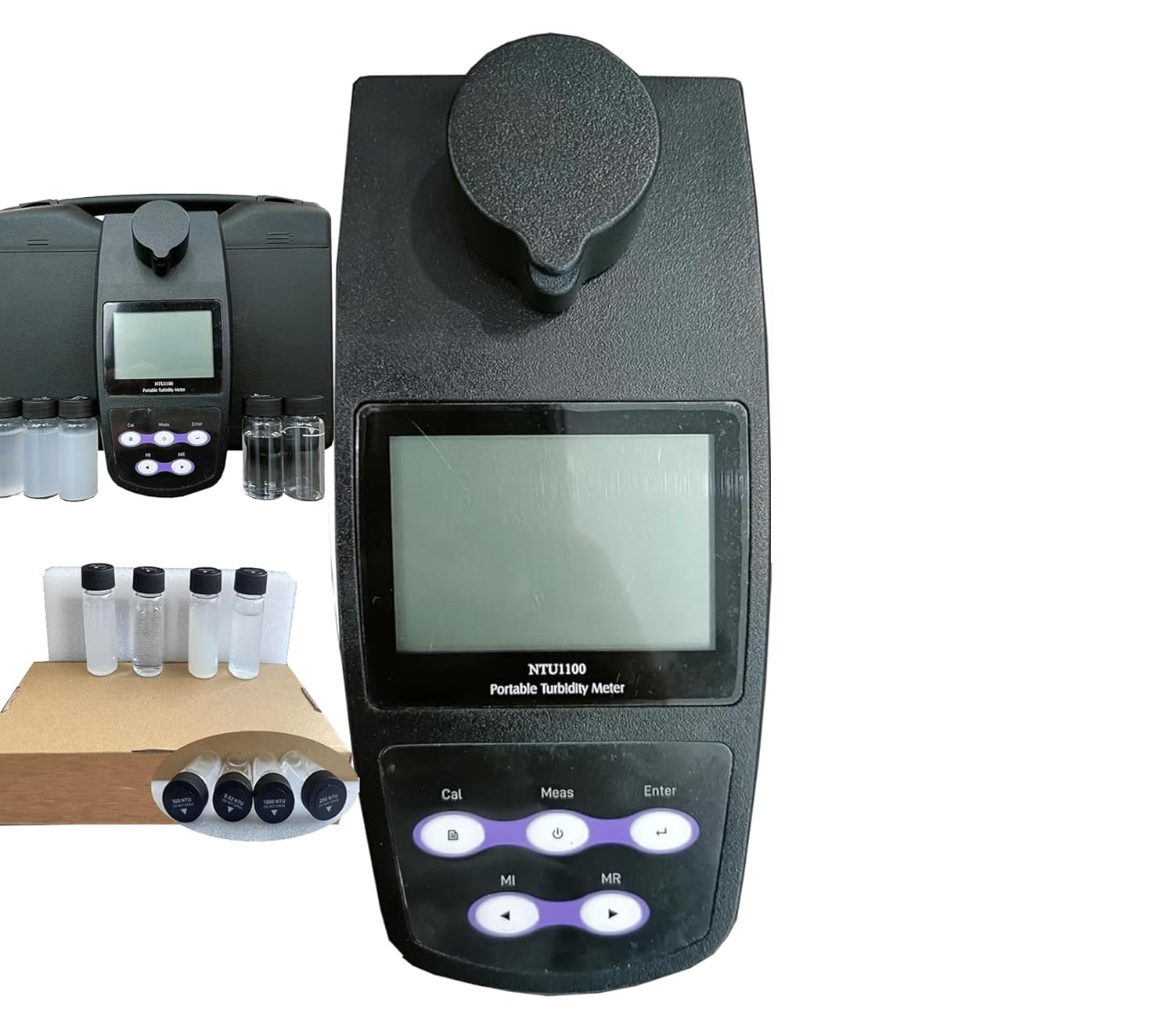 Digital Turbidity Meters Turbidity Analyzer Measurement NTU1100 with 4 PCS Calibration Solution Range 0~1100 NTU/FNU 0~275 EBC 0~9999 ASBC USB Interface 100 Data Memory 2-5 Point Calibration