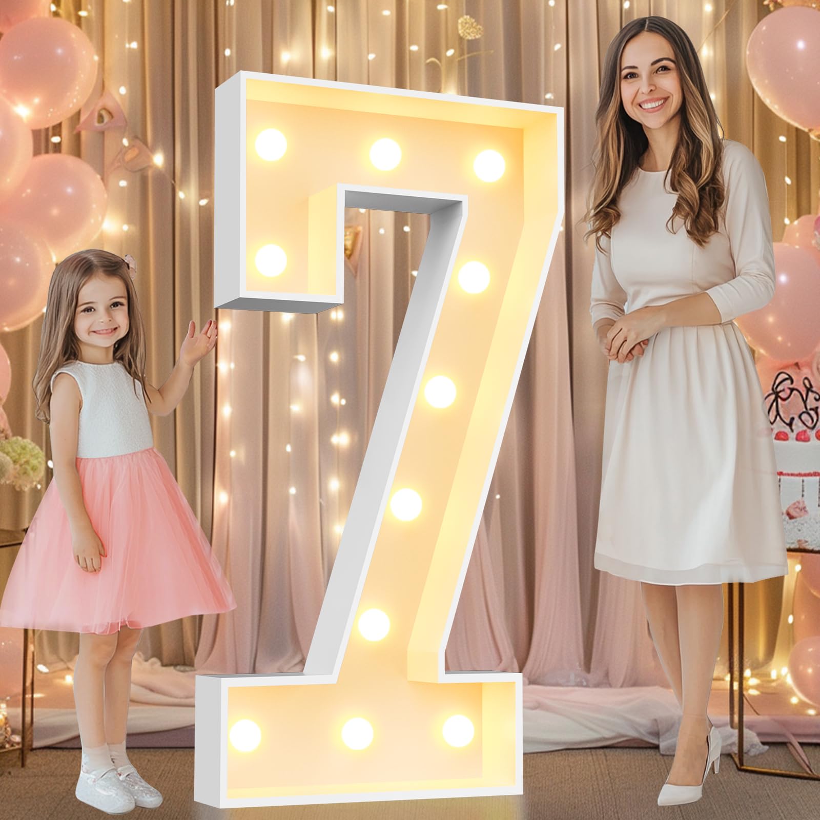 Snapklik.com : 4 FT Light Up Marquee Numbers, Marquee Number Lights 4 ...