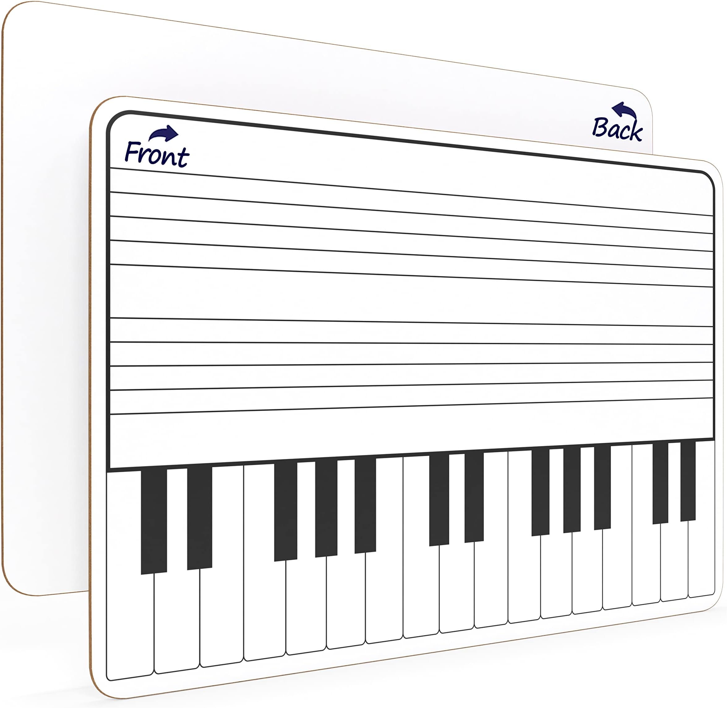 SCRIBBLEDO 11 x 14 Inch Keyboard Practice Dry Erase White Board Lapboard Durable Portable Double Sided Music Whiteboard for Kids Students Musicians Music Class Supplies