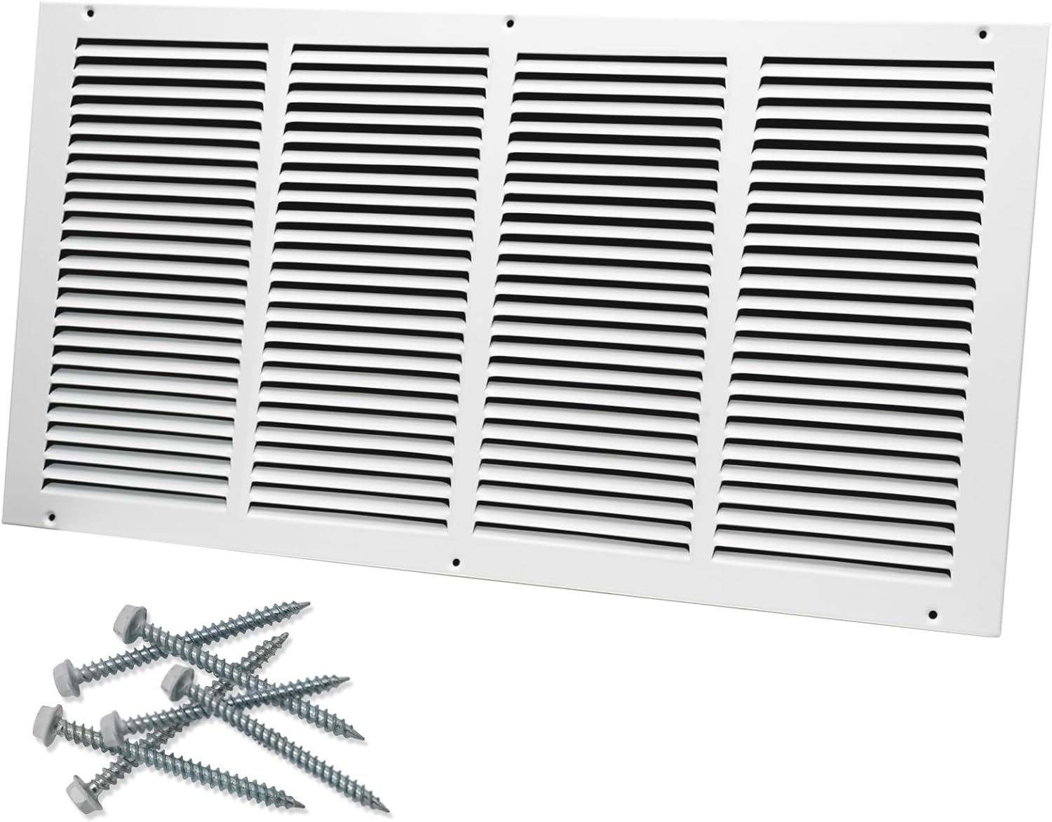 Howeall 24"W x 12"H [Duct Opening Size] Steel Return Air Grille, Air Return Vent Cover for