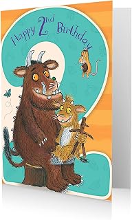 Danilo Promotions Age 2 Birthday Card, Gruffalo Age 2 Birthday Card, 2nd Birthday Card Gruffalo, Happy 2nd Birthday Card,Multi,7 x 5