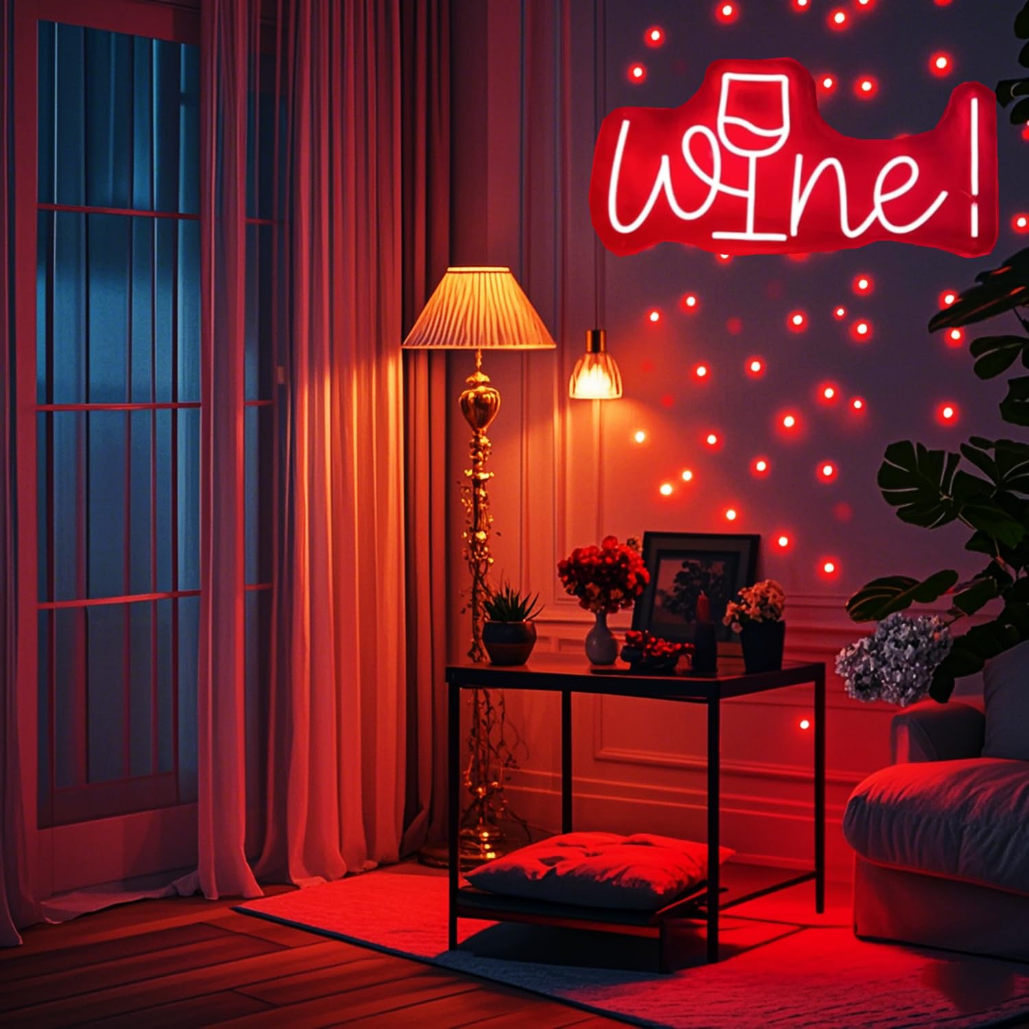 Acryl wijn neonbord voor muur of raam achtergrond decor, LED dimbare bar neon decoratieve cocktails licht handgemaakte kunst lamp voor thuis pub bruiloft feest bar studio 5V USB aangedreven