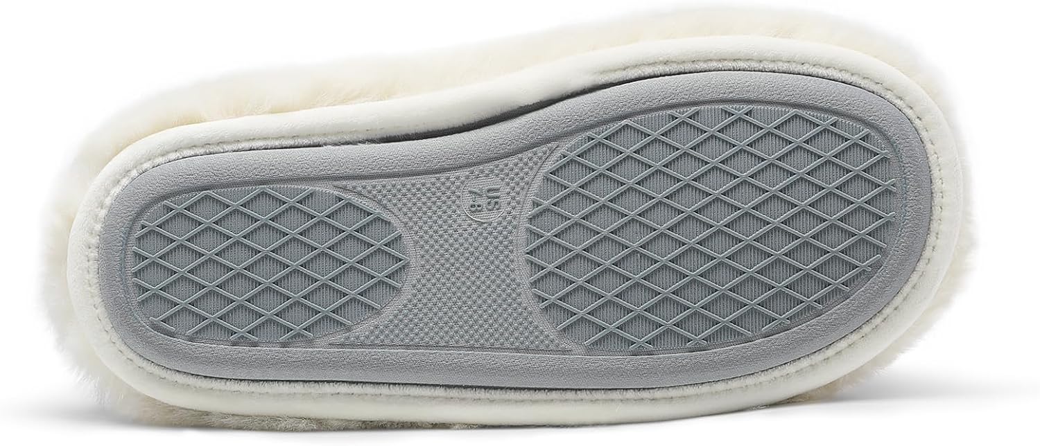 DREAM PAIRS Women's Plush Fuzzy Slip on Indoor Outdoor Winter House Slippers - Image 5