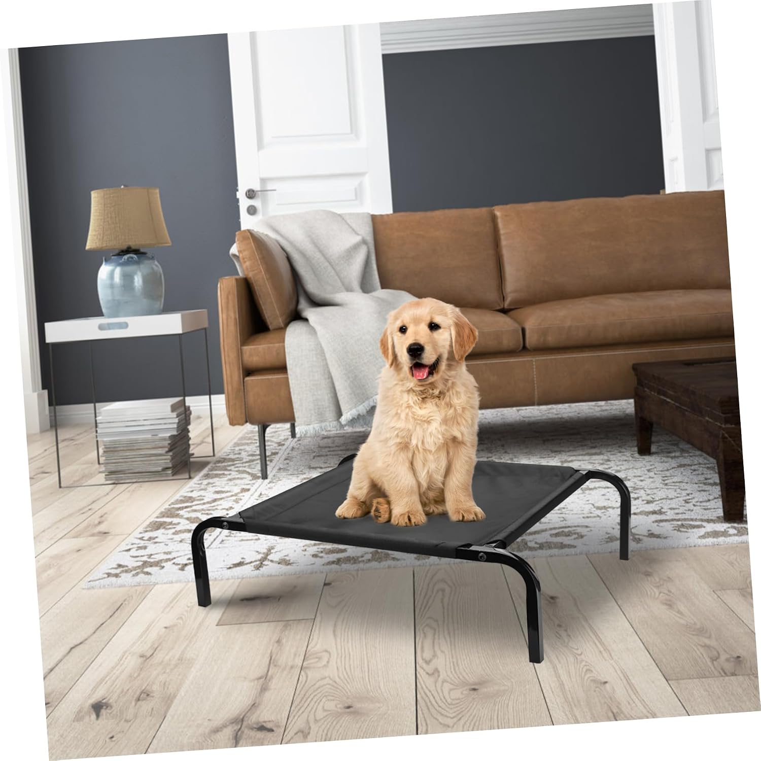 Luxshiny Elevated Pet Bed Cover Breathable Mesh Washable Dog Cot Cover Strong Support for Indoor Puppy Sleeping Comfortable Bed