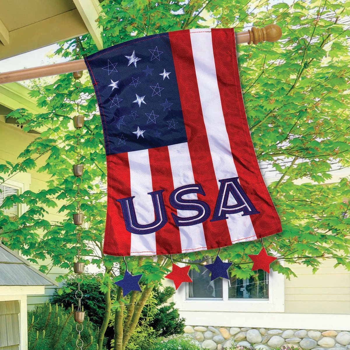 Briarwood Lane Patriotic Applique House Flag