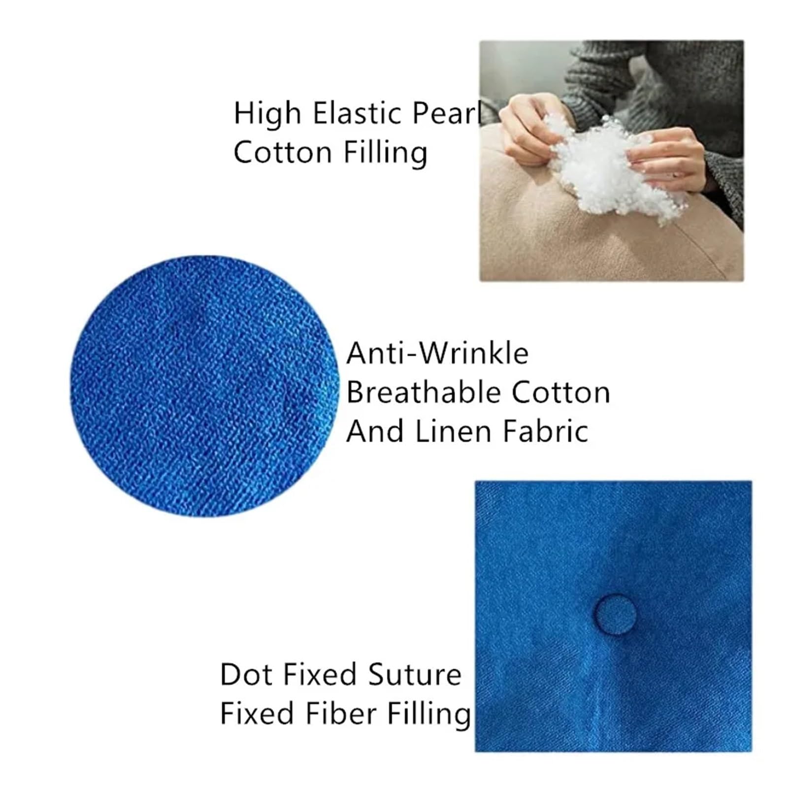 Grande cuscino rotondo da meditazione per adulti, spesso, color crema, cuscino da yoga, 47 cm, ideale per sedute all'aperto e comfort in attività di relax e benessere