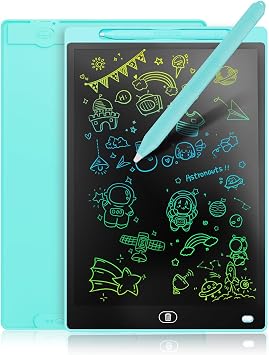 Genialba LCD Drawing Tablet for Kids 8.5 inch, Colorful LCD Writing Tablet, Erasable Drawing Pad with Lock Function, Memo Lists, Free Sticker, Toy Gifts for 2 3 4 5 6 Year Old Boys GirlsBlue