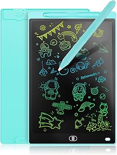 LCD Writing Board 16 Inches, Colourful Electronic Tablet, Portable Erasable Drawing Board, Graphic Tablet for Children's Games 3 4 5 6 7 Year Old Kid Boys Girls (Blue)