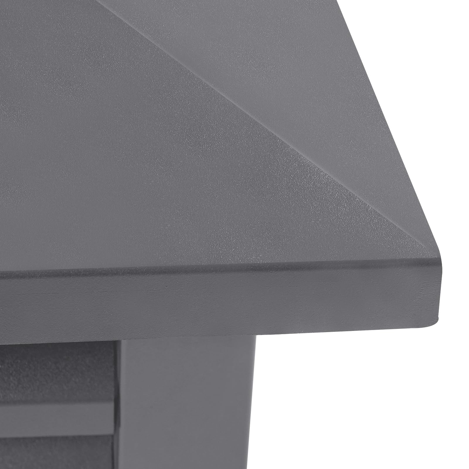 Cubierta de chimenea de aleación de aluminio, protección para pájaros y lluvia, con filtro de chispas para chimeneas y chimeneas, 25,5 x 25,5 cm, color gris oscuro