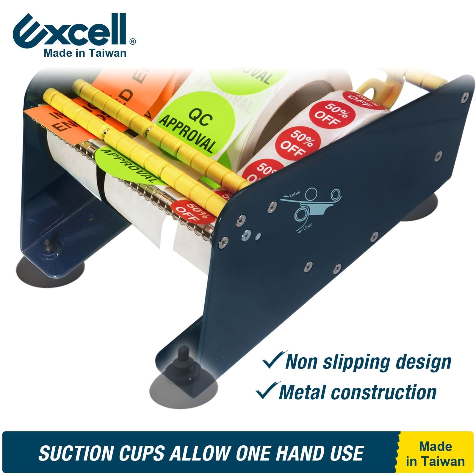 Excell Distributeur d’étiquettes de table, 165 mm