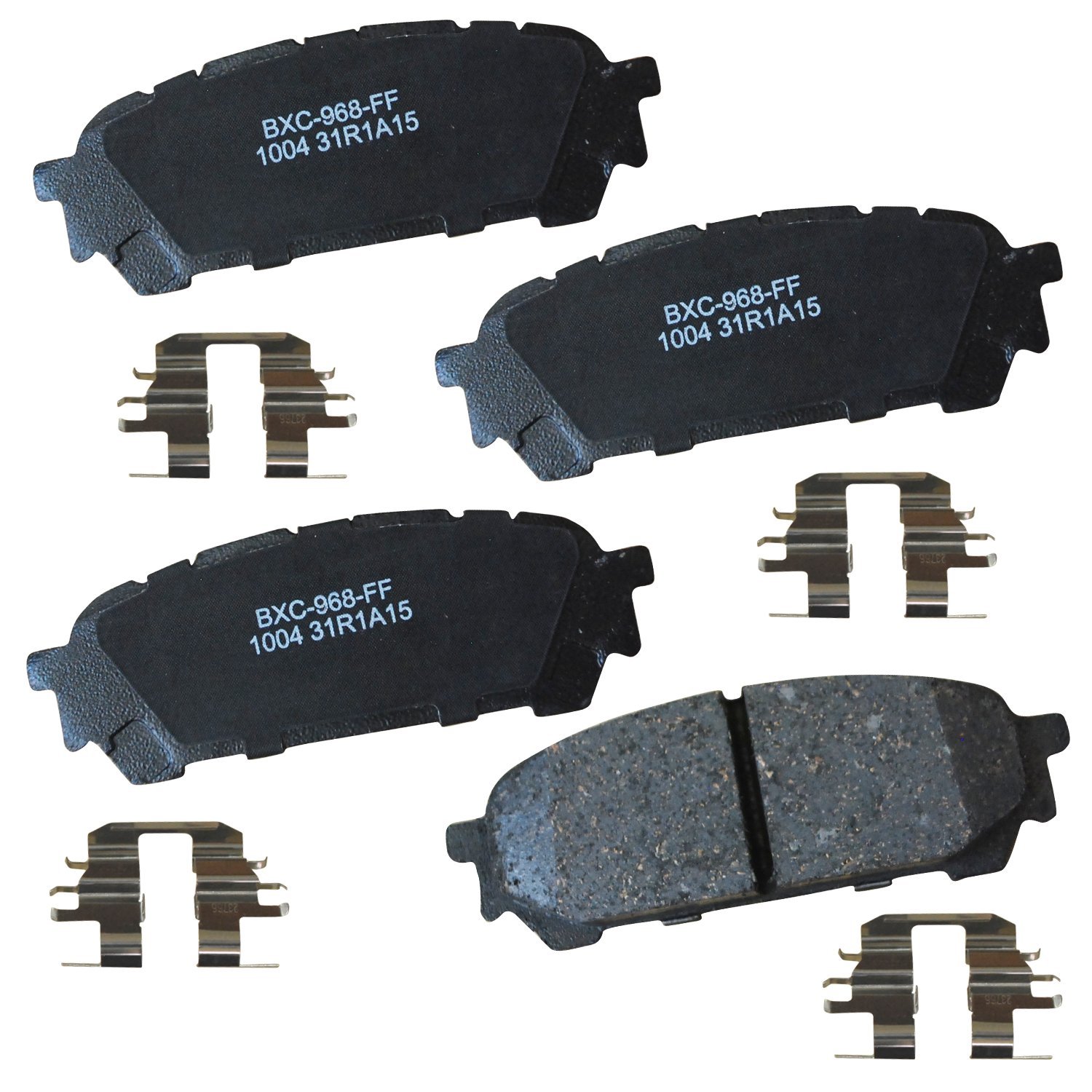 Bendix Premium SBC1004 Ceramic Rear Brake Pads for Saab 9-2X 2006-2005, Subaru Forester 2008-2004, Impreza 2007-2004