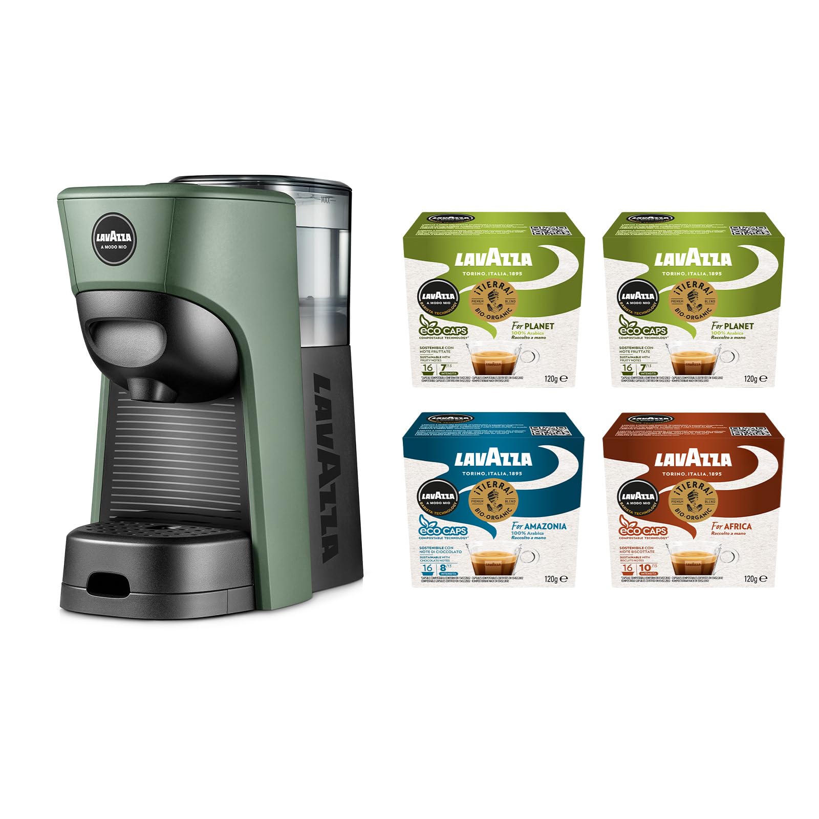 Lavazza Tiny Eco, machine à expresso, capsules, 1450 W, 0,6 L