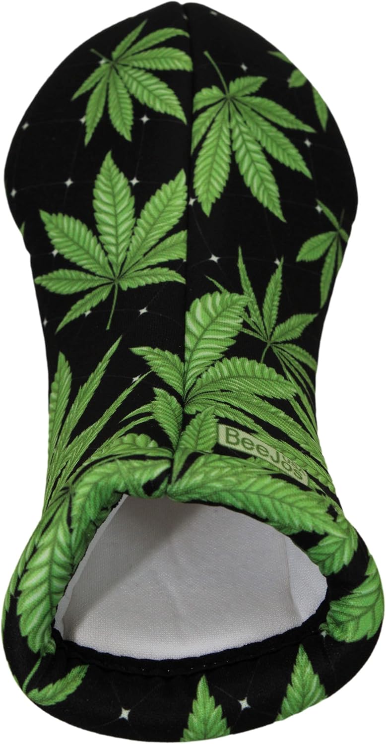 Black Marijuana Leaf | Golf Club Headcover | Driver Fairway Hybrid-Sold Separately | Handmade in USA by BeeJos