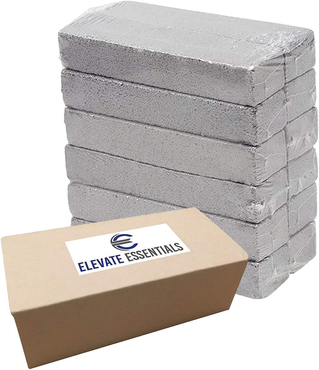 Elevate Essentials Pumice Stone Toilet Bowl Cleaner - 12 Pack of Heavy Duty Pumice Stones Cut into Sticks- Pool Pumice Stone Tile Cleaner - Works to Removes Rust from Bath Tub - Natural Product