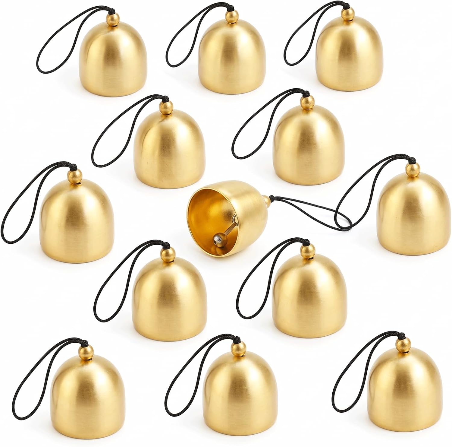 15PCS Mini Gold Bells Pendant, Small Gold Bells for Wind Chimes DIY Crafts