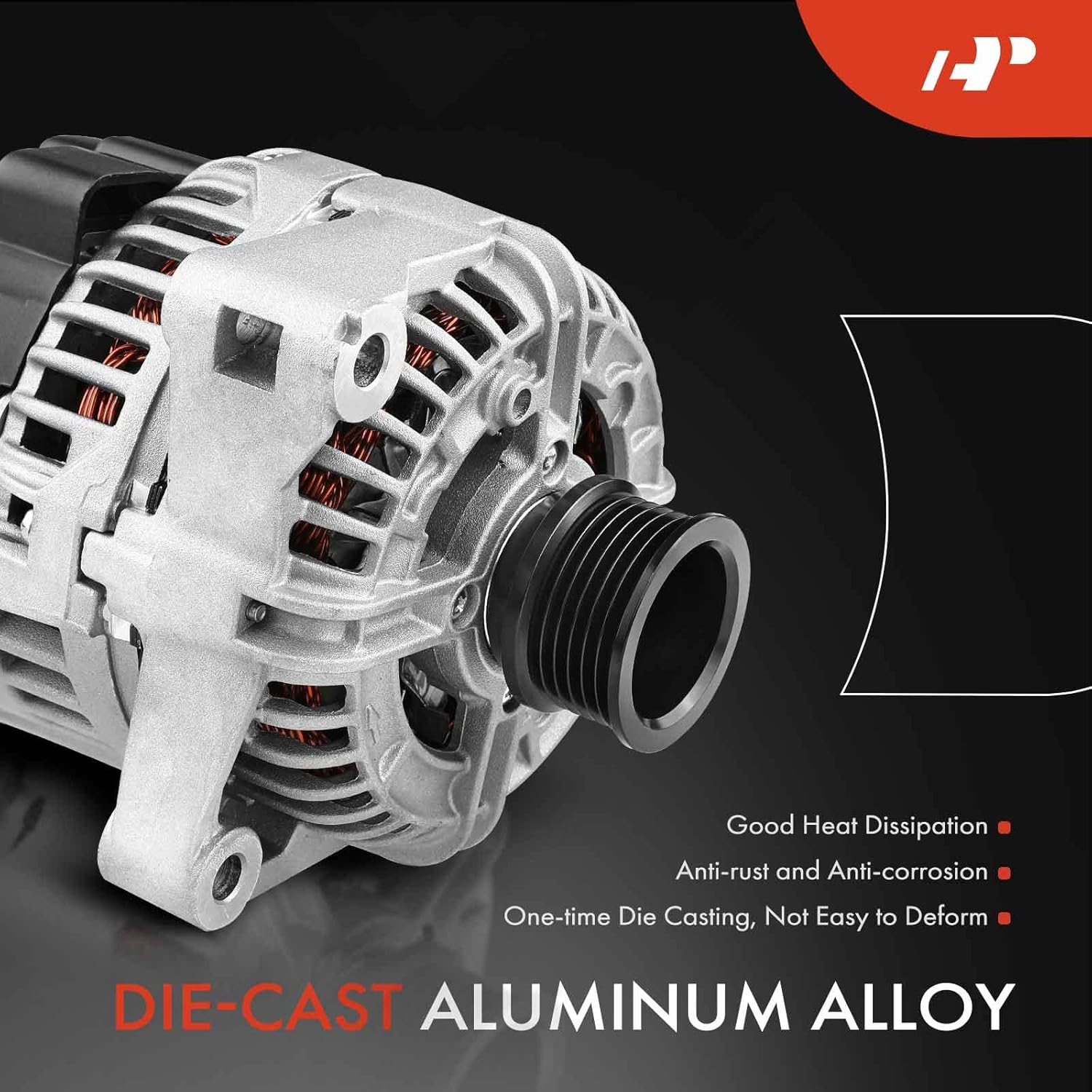 A-Premium Alternator Compatible with BMW E46 E36 Series 320 325 330 525 530 X5 Z3 1997-2006, L6 2.2L 2.5L 2.8L 3.0L, 120Amp 12V CW 6-Groove Pulley, Replace# 12-31-1-432-980, 12-31-7-501-597, 400-24096