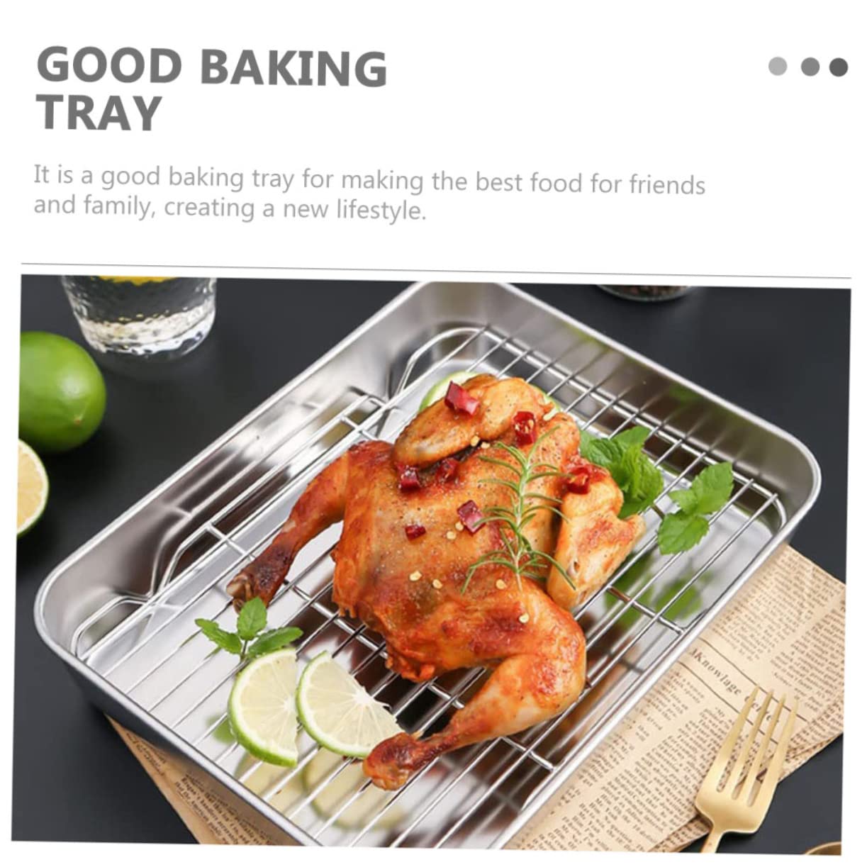 GALPADA Bandejas Para Hornear De Acero Inoxidable Rejilla Multifunción Para Hornear Bandeja Para De Cocina Suministros Para Acampar Para Pan y Refrigerar
