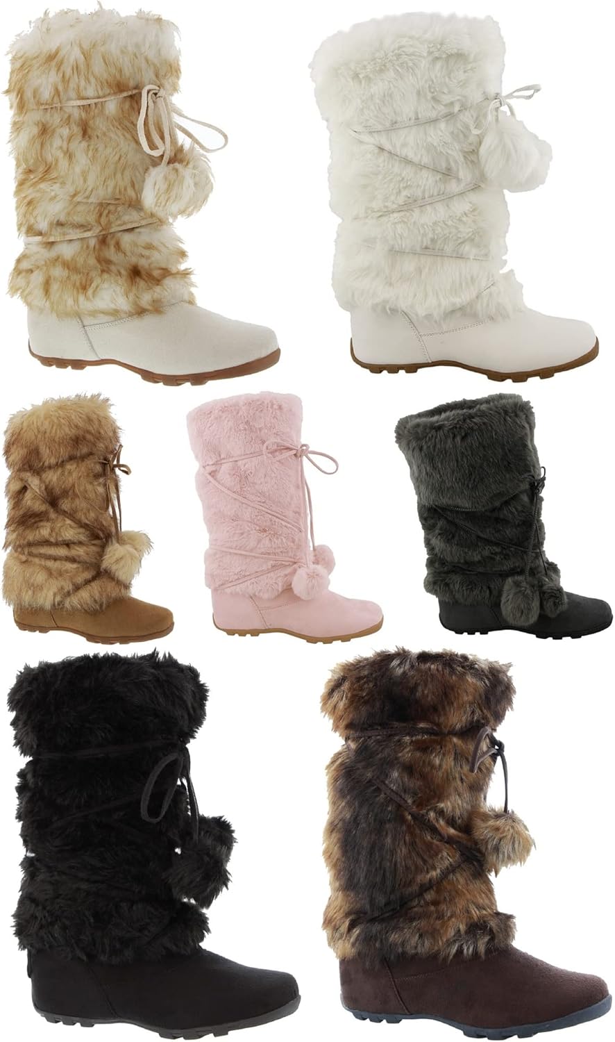 EZGD Blossom Talia-Hi Women Ladies Mukluk Faux Fur Mid Calf Warm Winter Snow Boots - Image 5