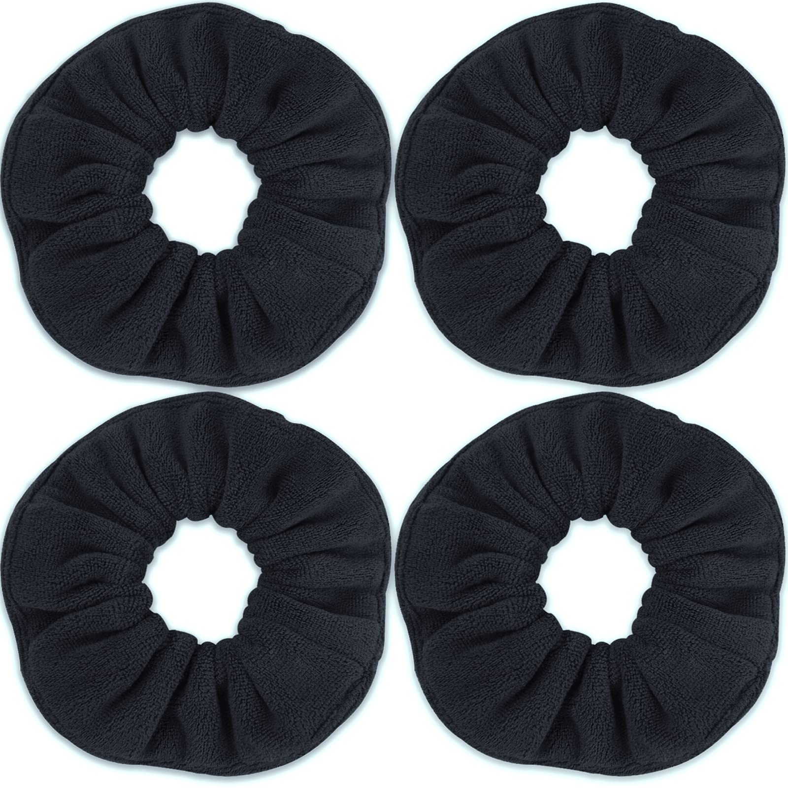 IVARYSS Super Towel Scrunchies for Drying Hair, Absorbent and Soft Microfiber for Frizz Free, Large Thick Ponytail Holder Wet Hair Accessories for