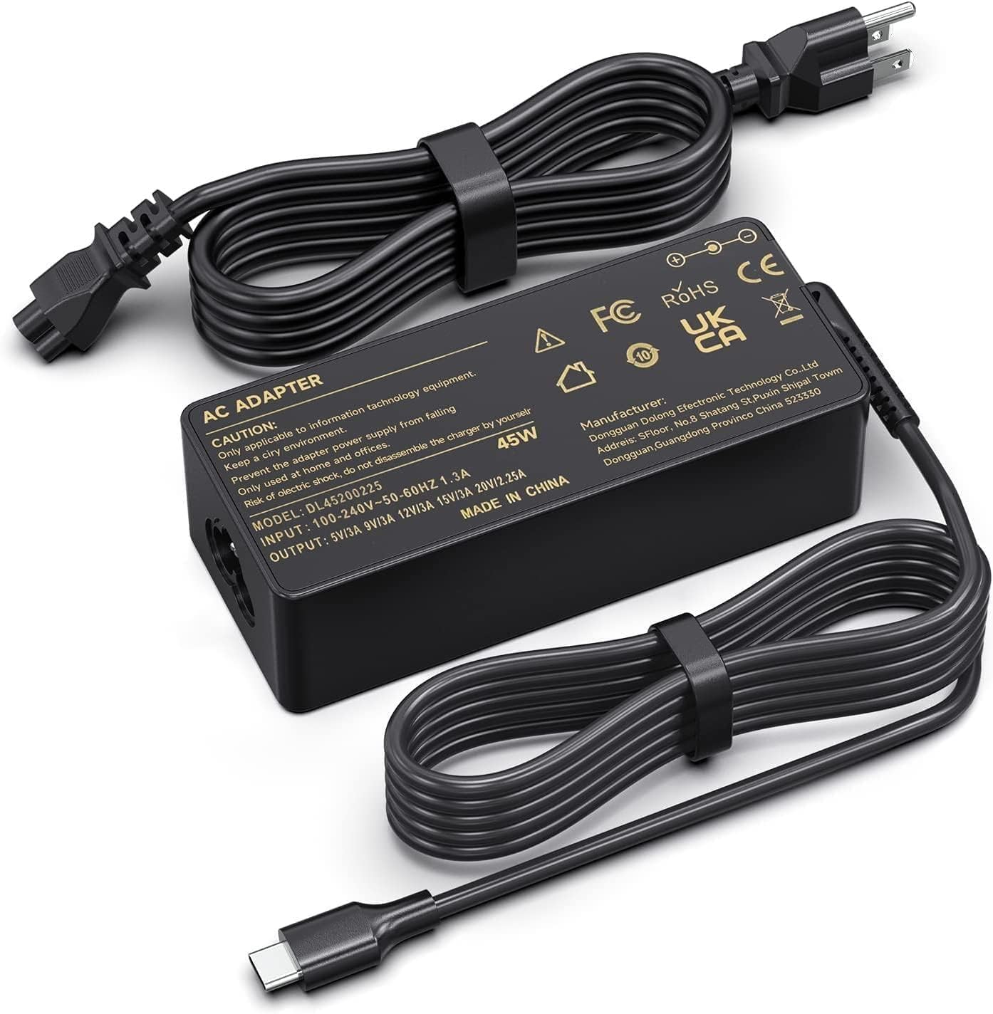 Chromebook Charger USBC 45W Fast Charger for HP Chromebook