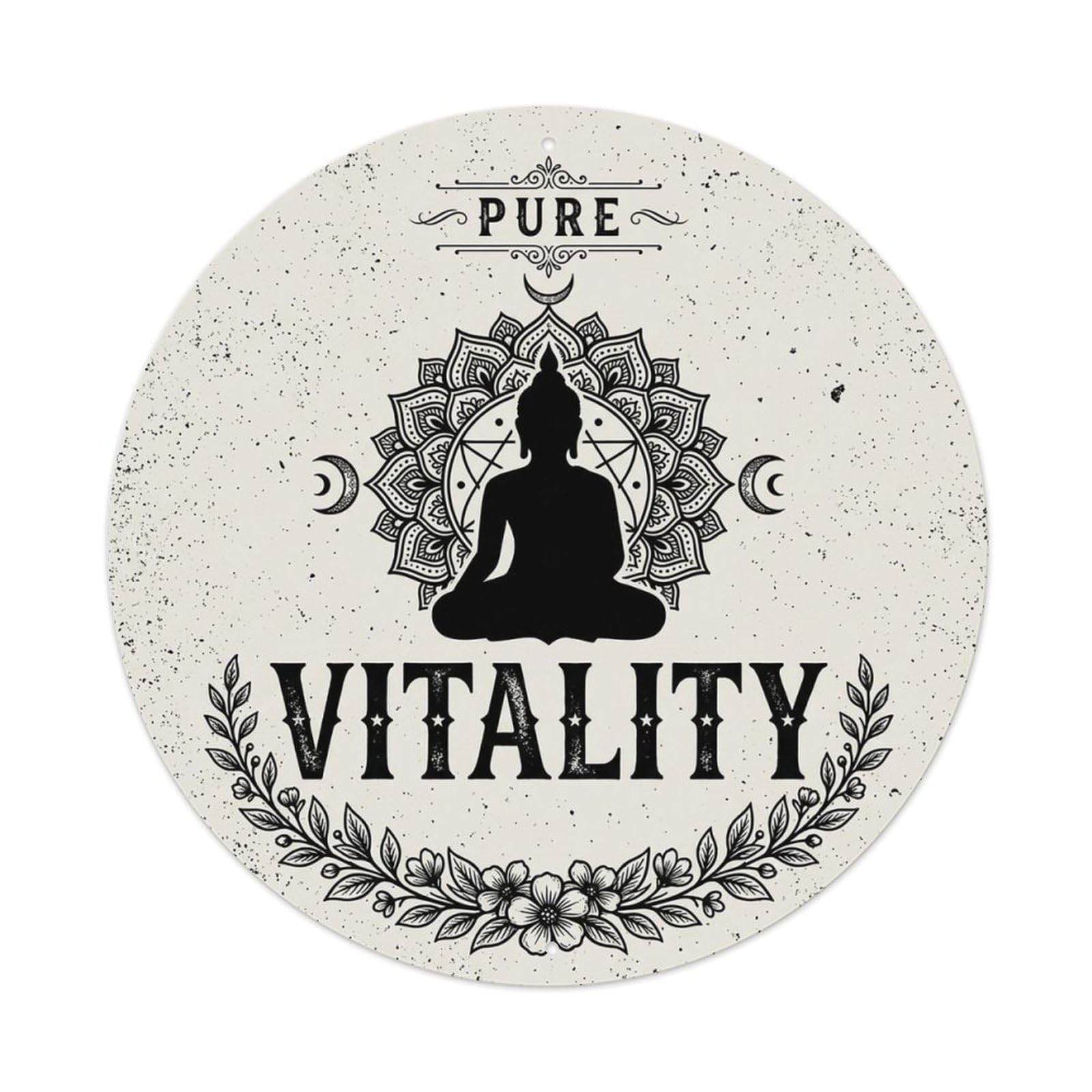Zen Flower Meditation Den Vitality Metal Tin Sign