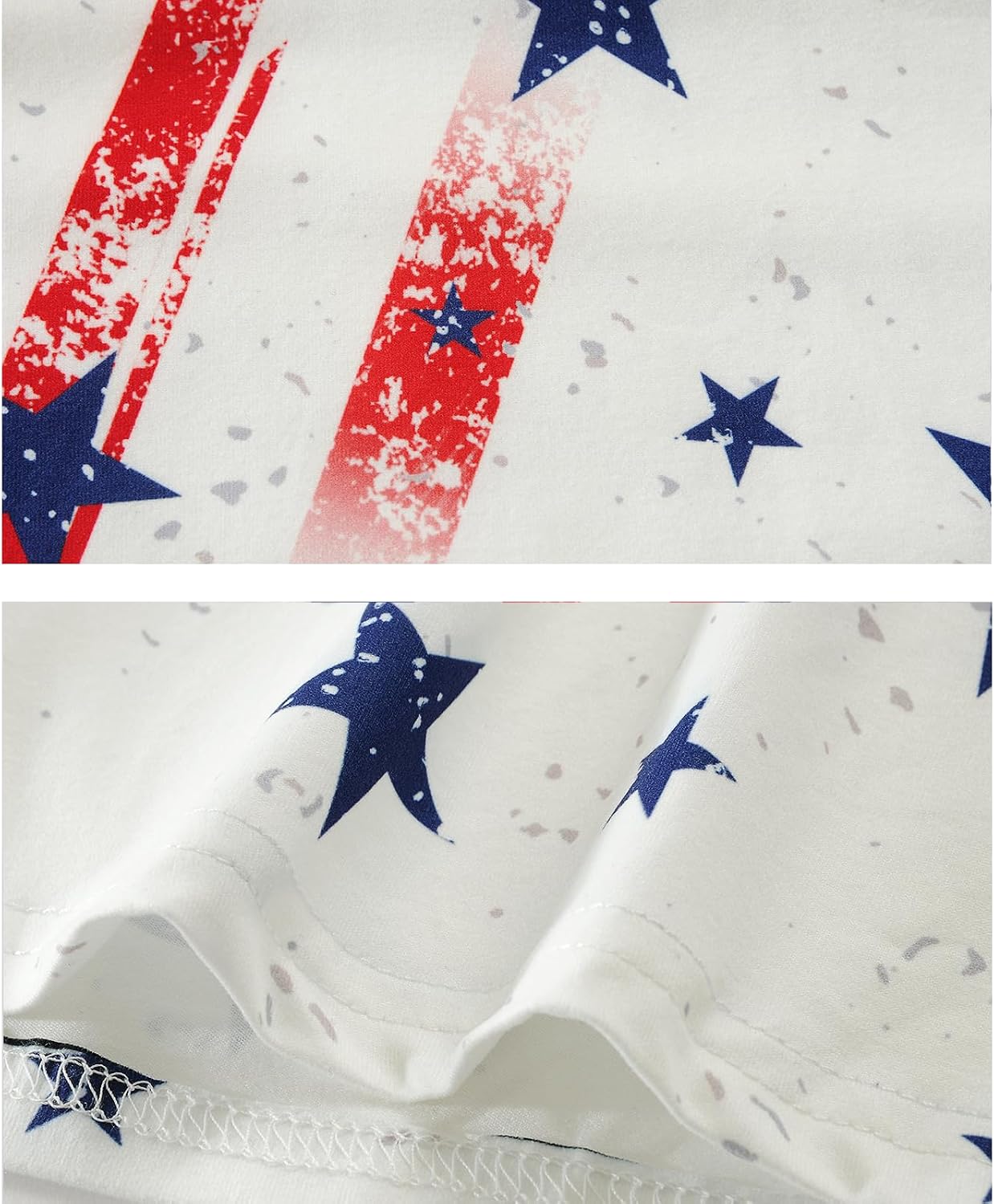 Tkria Girls 4th of July Tank Tops Red White and Blue Shirt Toddler Girl American Flag Patriotic Outfit 2-7 Years