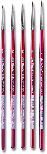 Miniatura 10 de Da Vinci CosmoTop - Juego de pinceles para acuarela, pinceles giratorios de fibras sintéticas avanzadas de varios diámetros, redondos 0 y 6, 10